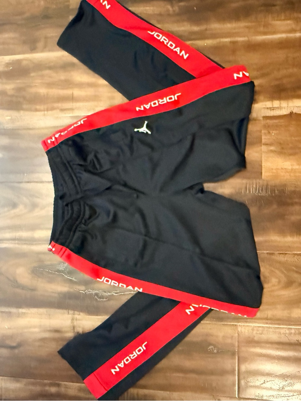 Jordan Black Sweatpants with Red Side Panels